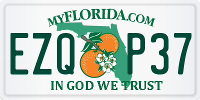 FL license plate EZQP37