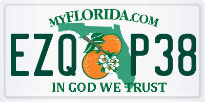 FL license plate EZQP38