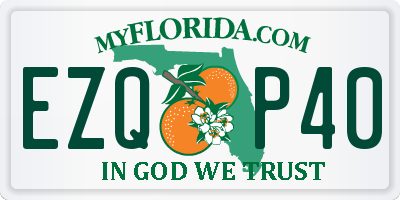 FL license plate EZQP40