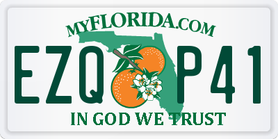 FL license plate EZQP41