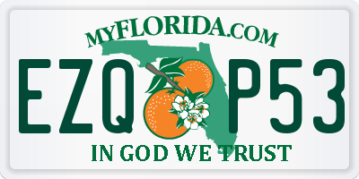 FL license plate EZQP53