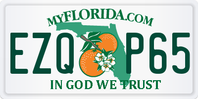 FL license plate EZQP65