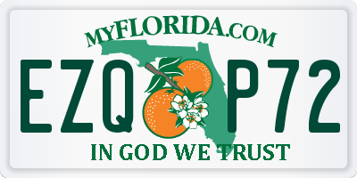 FL license plate EZQP72