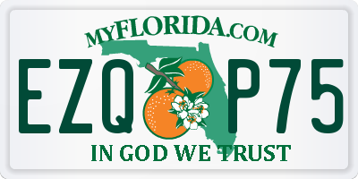 FL license plate EZQP75