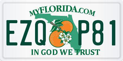 FL license plate EZQP81