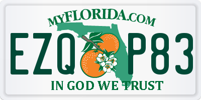 FL license plate EZQP83