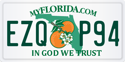 FL license plate EZQP94