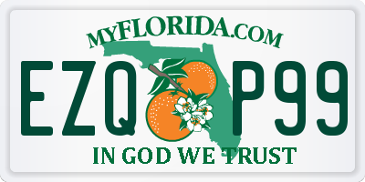 FL license plate EZQP99