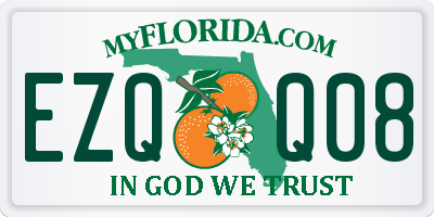FL license plate EZQQ08