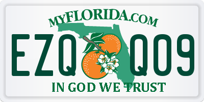 FL license plate EZQQ09