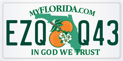 FL license plate EZQQ43