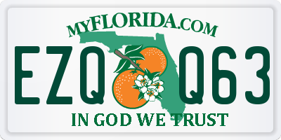 FL license plate EZQQ63