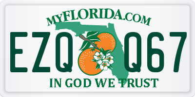 FL license plate EZQQ67