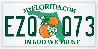 FL license plate EZQQ73