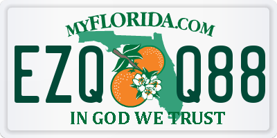 FL license plate EZQQ88