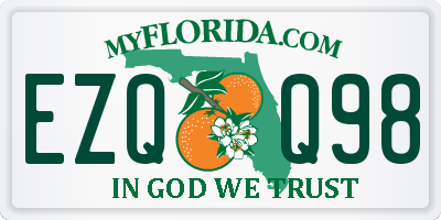 FL license plate EZQQ98