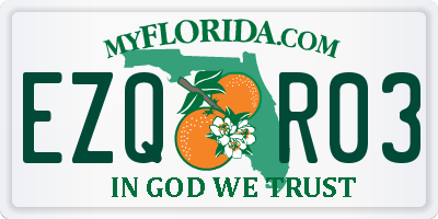 FL license plate EZQR03