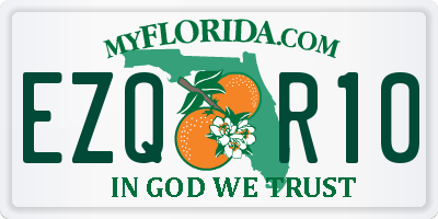 FL license plate EZQR10