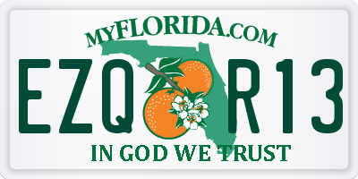 FL license plate EZQR13