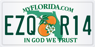 FL license plate EZQR14