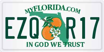 FL license plate EZQR17