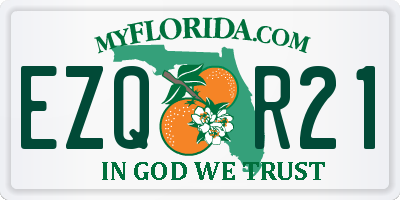 FL license plate EZQR21