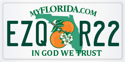 FL license plate EZQR22