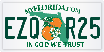 FL license plate EZQR25