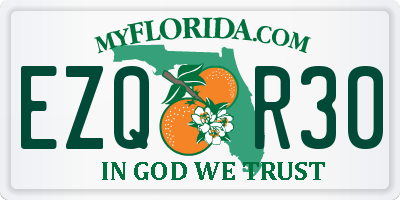 FL license plate EZQR30