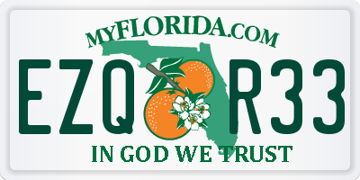 FL license plate EZQR33