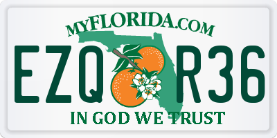 FL license plate EZQR36