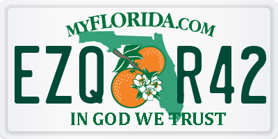 FL license plate EZQR42