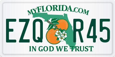 FL license plate EZQR45