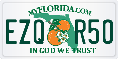 FL license plate EZQR50