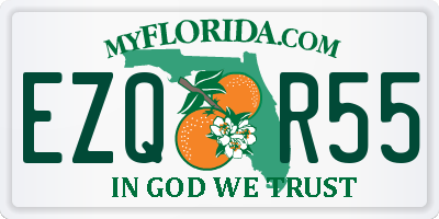 FL license plate EZQR55