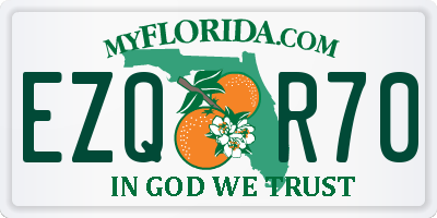 FL license plate EZQR70