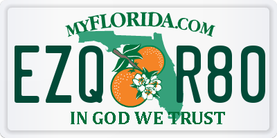 FL license plate EZQR80