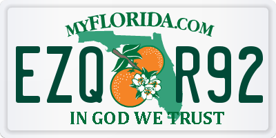 FL license plate EZQR92