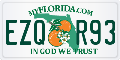 FL license plate EZQR93