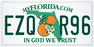 FL license plate EZQR96