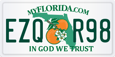 FL license plate EZQR98