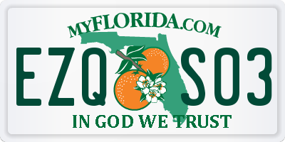 FL license plate EZQS03