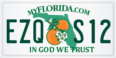 FL license plate EZQS12