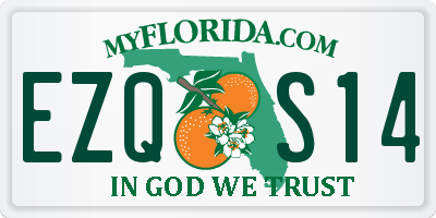 FL license plate EZQS14