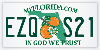 FL license plate EZQS21