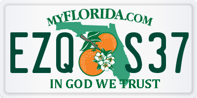 FL license plate EZQS37