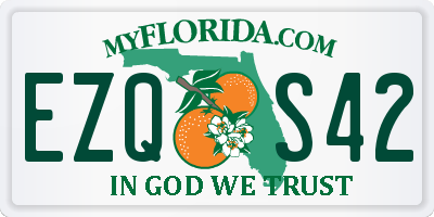 FL license plate EZQS42