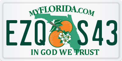 FL license plate EZQS43