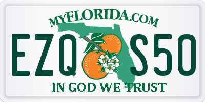 FL license plate EZQS50