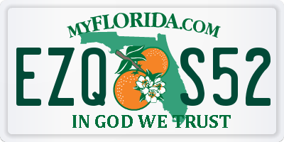 FL license plate EZQS52